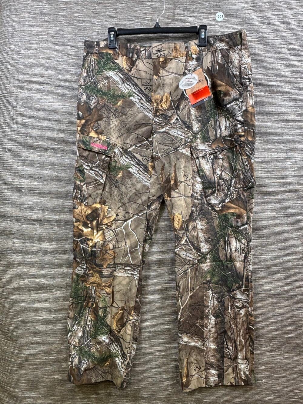 Magellan Outdoors Twill Cargo Hunting Pants Womens XXL Brown Camo Realtry NEW